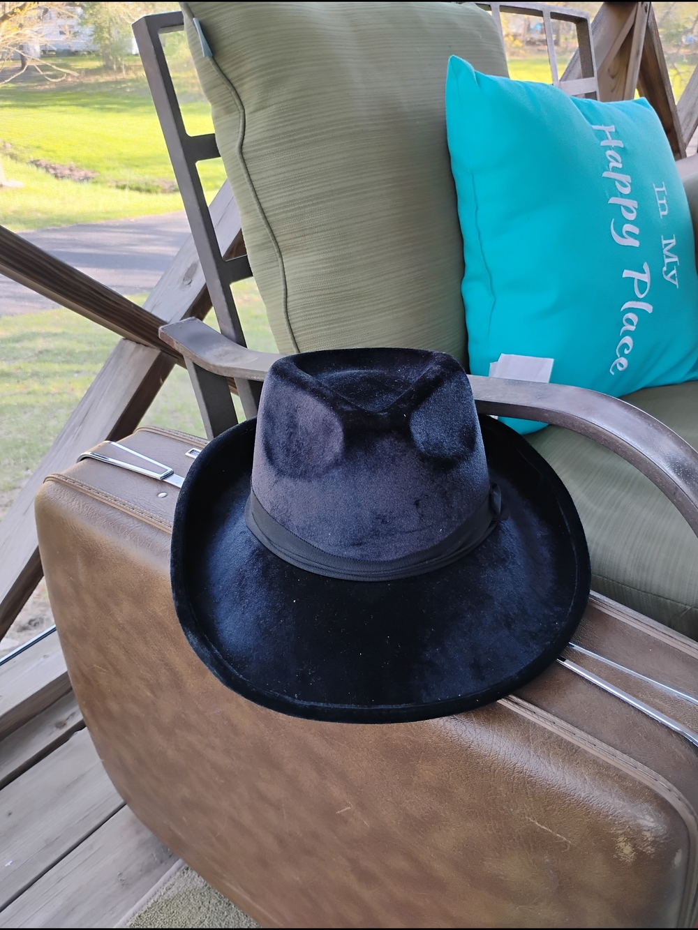 Classic Black Velvet Fedora Hat